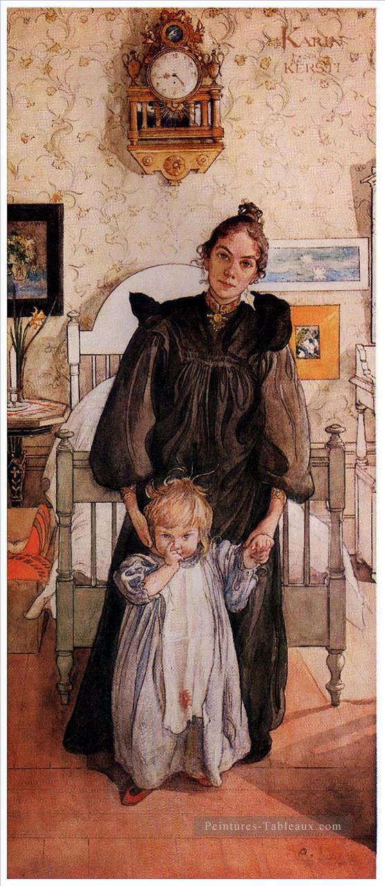 karin et kersti 1898 Carl Larsson Peintures à l'huile